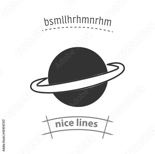 planet simple vector icon. saturn planet isolated icon
