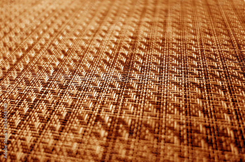 Fototapeta premium Plastic cover pattern with blur effect in navy orange tone.