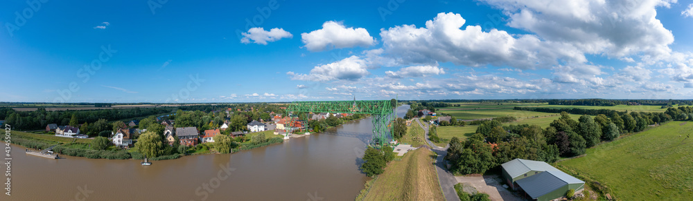 Transporter bridge Osten-Hemmoor over the river Oste