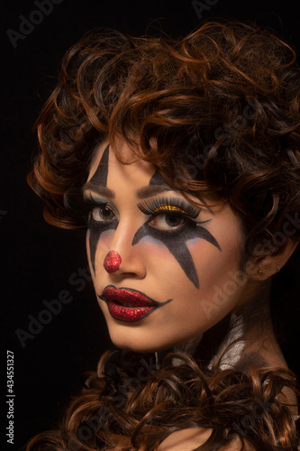 woman in a joker makeup