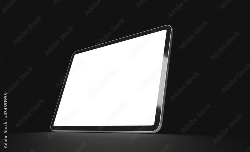 Photo Black tablet computer with blank 3d Photo Black tablet computer with blank 3d