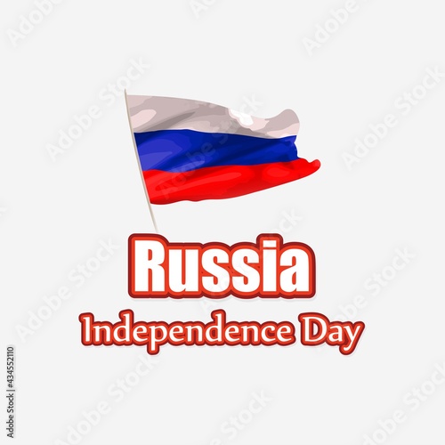 vector illustration for happy Russia day-12 June, also knows as happy independence day.
