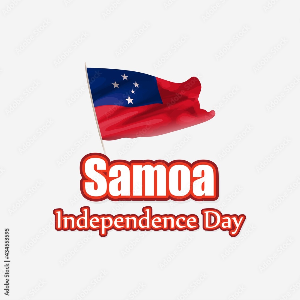 vector illustration for happy independence day Samoa.