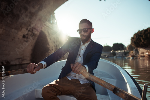 man sitting on the stairs