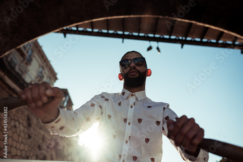 Young and adventurous travel boy