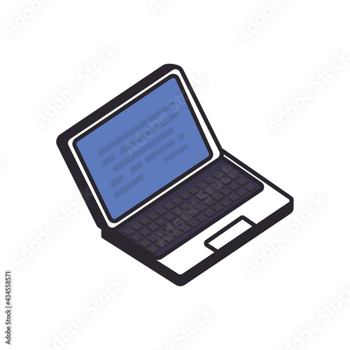 Isometric digital laptop