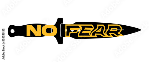 No fear lettered knife design