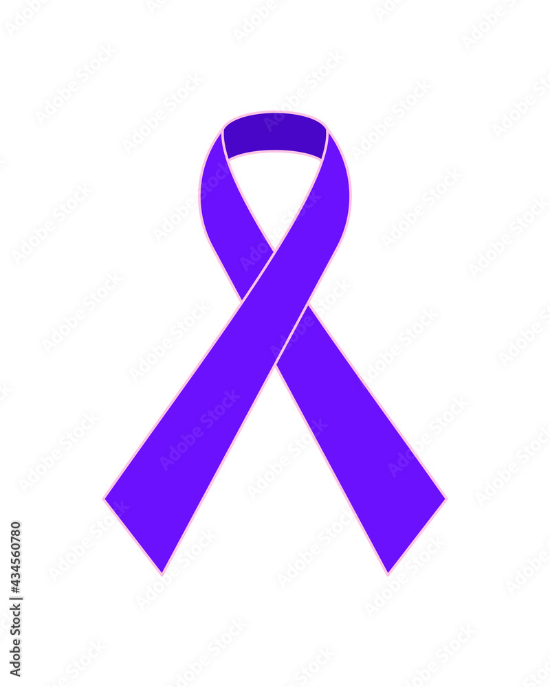Violet-Purple awareness ribbon for general cancer awareness, Lupus ...