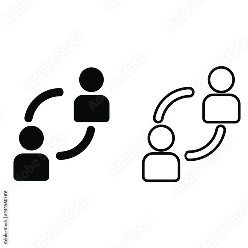 Referral program icon vector set. affiliate illustration sign collection. partners symbol or logo.