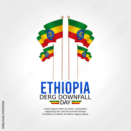 vector graphic of Ethiopia derg downfall day good for Ethiopia derg downfall day celebration. flat design. flyer design.flat illustration.