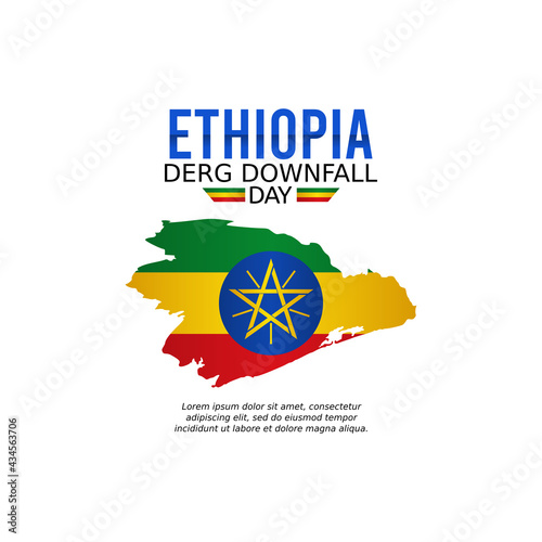 vector graphic of Ethiopia derg downfall day good for Ethiopia derg downfall day celebration. flat design. flyer design.flat illustration.