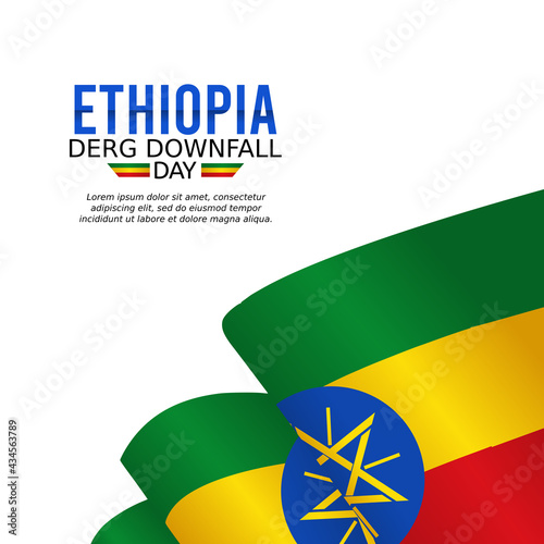 vector graphic of Ethiopia derg downfall day good for Ethiopia derg downfall day celebration. flat design. flyer design.flat illustration.