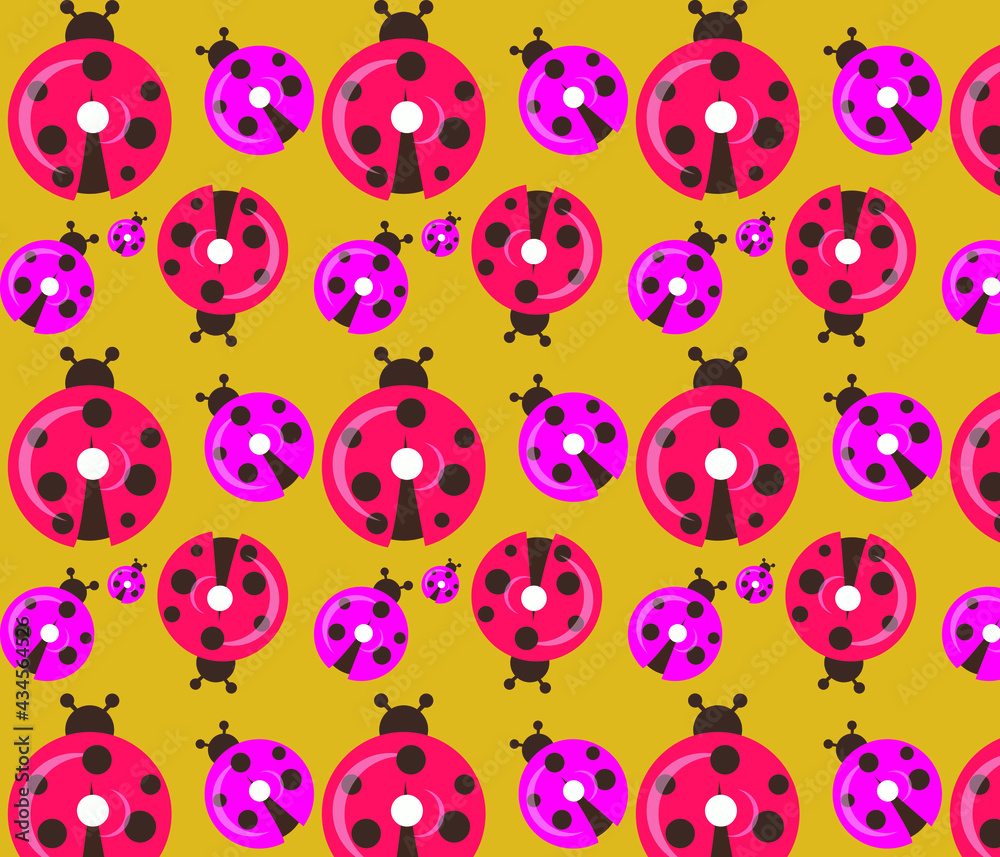 Ladybug seamless pattern vector Ladybug seamless pattern vector
