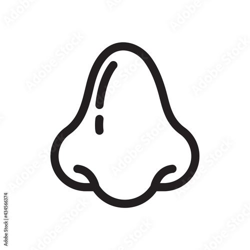 Nose icon. Runny nose The concept of care for patients with viral fever