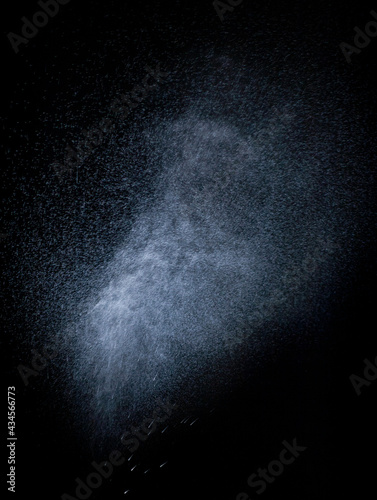 Texture, spray on a black background, isolated