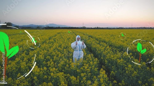 Wallpaper Mural Future concept: engineer analysing agriculture crop health with technology Torontodigital.ca