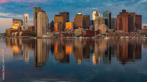 Massachusetts-Boston harbor and skyline