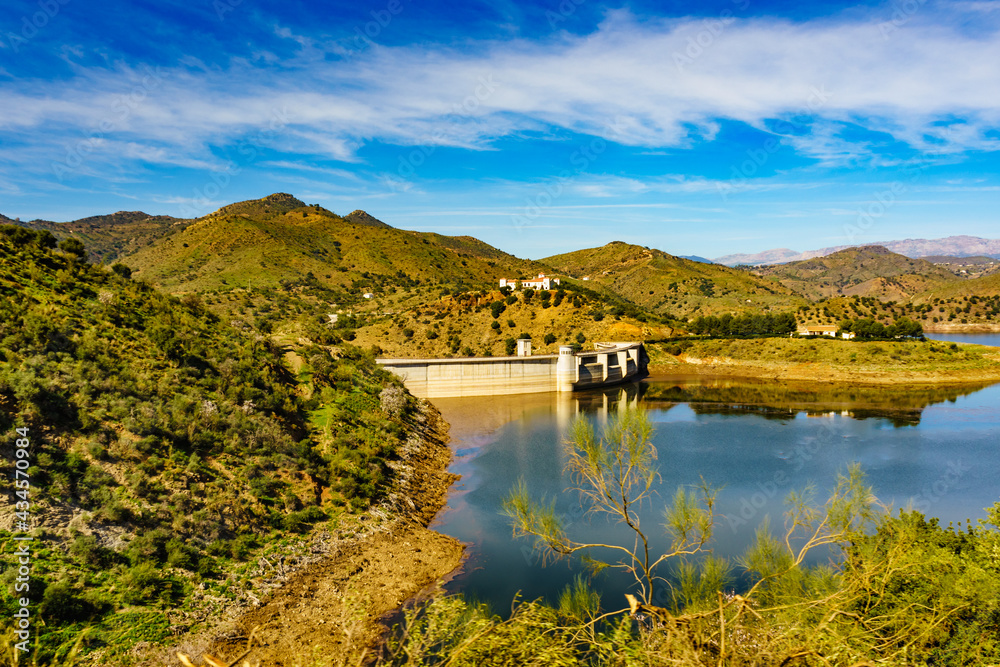 Obraz premium Casasola Dam in Andalucia, Spain