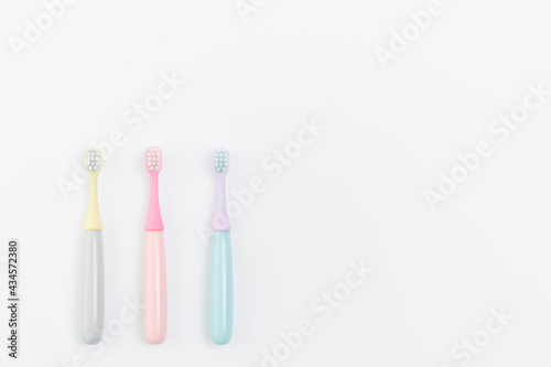 kids toothbrush on white background