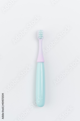 kids toothbrush on white background