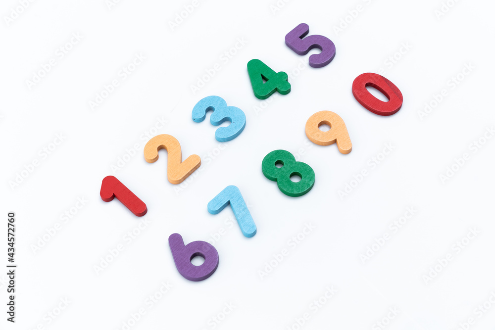 number on white background. 