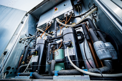Photography Control panels and frequency converters in the supply section of the ventilation