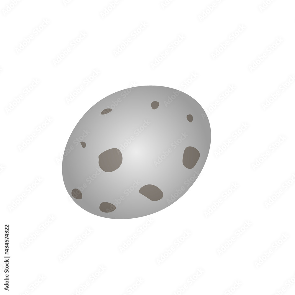 Quail egg. Food illustration with spotted shell. Vector hand draw icon isolated on white background. Quail egg. Food illustration with spotted shell. Vector hand draw icon isolated on white background.