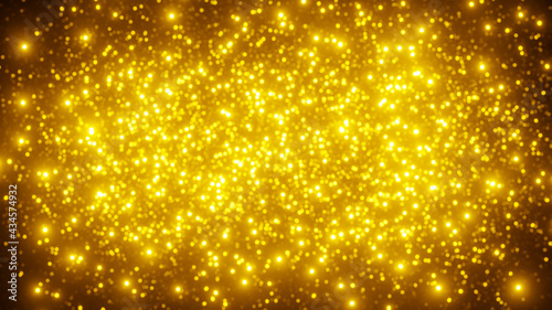 Golden glitter bokeh background