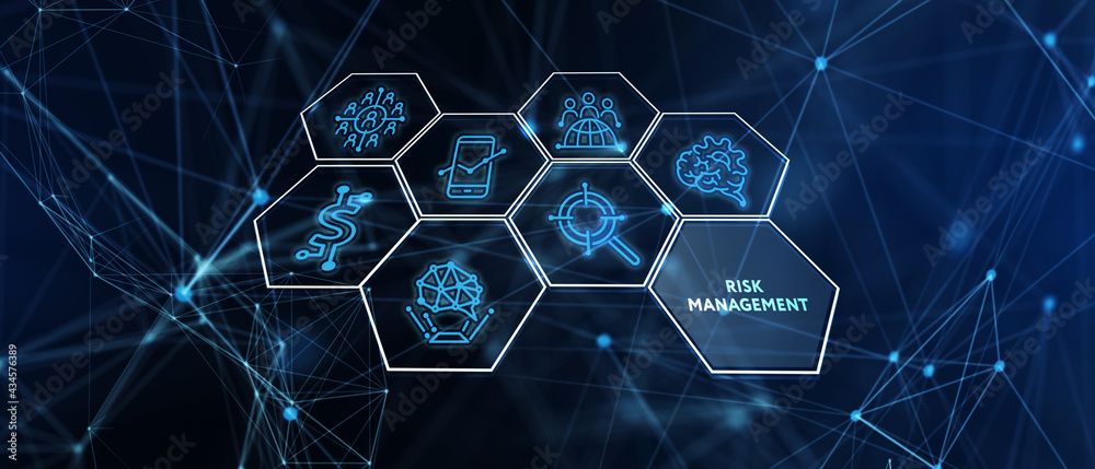 Risk Management and Assessment for Business Investment Concept. Business, Technology, Internet and network concept. Risk Management and Assessment for Business Investment Concept. Business, Technology, Internet and network concept.