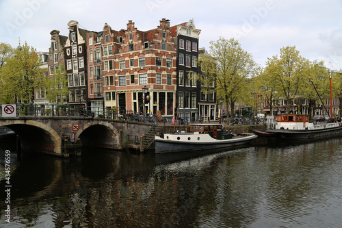 One of the characteristic canals of the city of Amsterdam