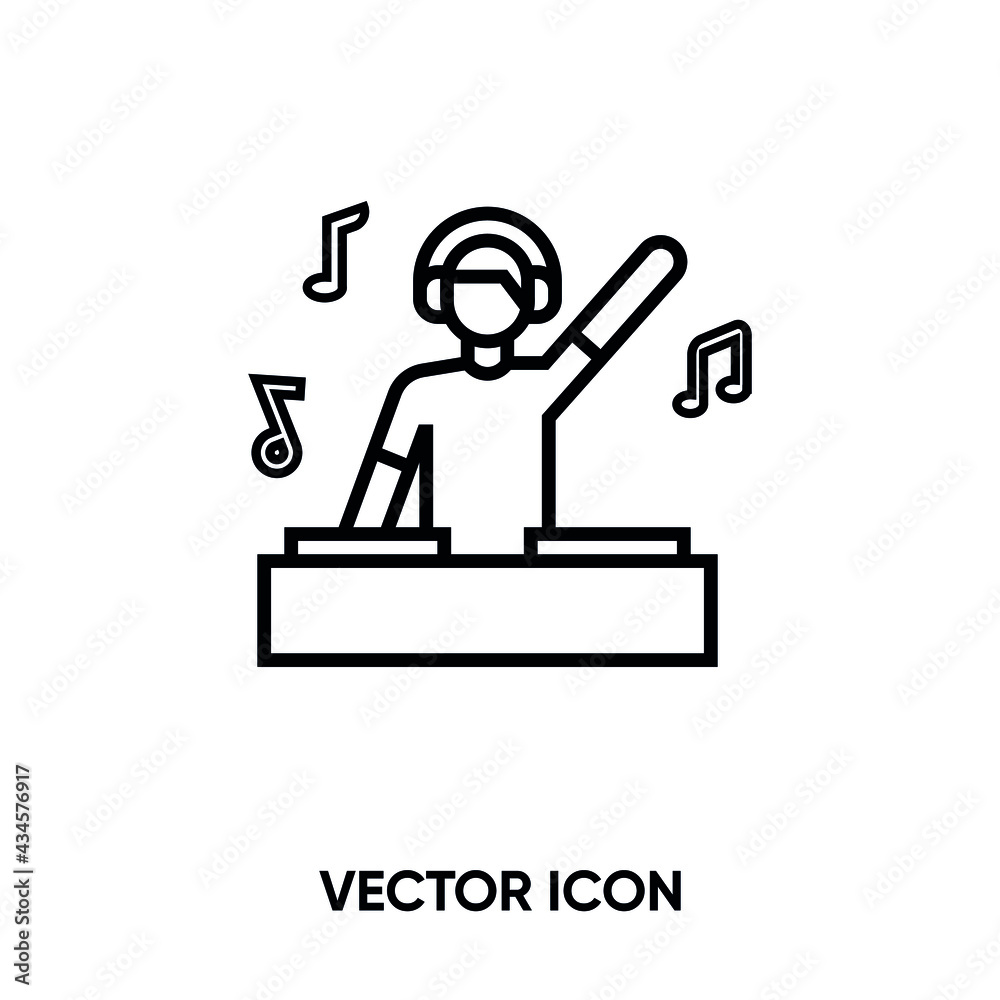 custom made wallpaper toronto digitalDj vector icon . Modern, simple flat vector illustration for website or mobile app. Dj symbol , logo illustration. Pixel perfect vector graphics	