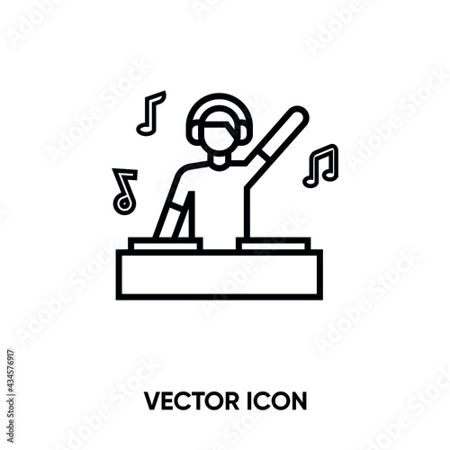Wallpaper Mural Dj vector icon . Modern, simple flat vector illustration for website or mobile app. Dj symbol , logo illustration. Pixel perfect vector graphics	 Torontodigital.ca