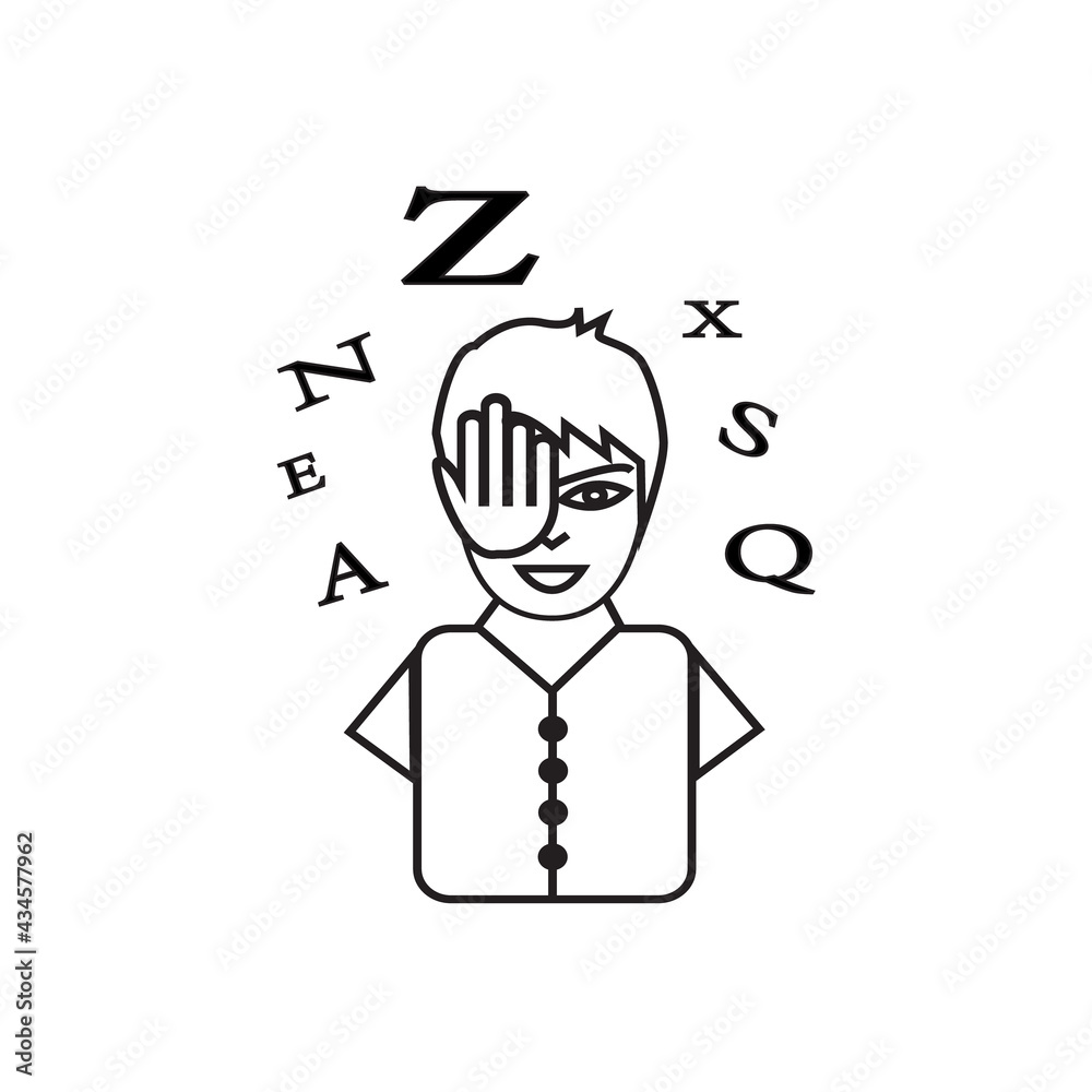 illustration vector graphic of icon eye test 