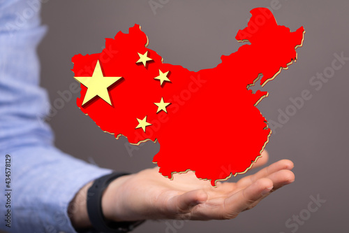 China map country silhouett...
