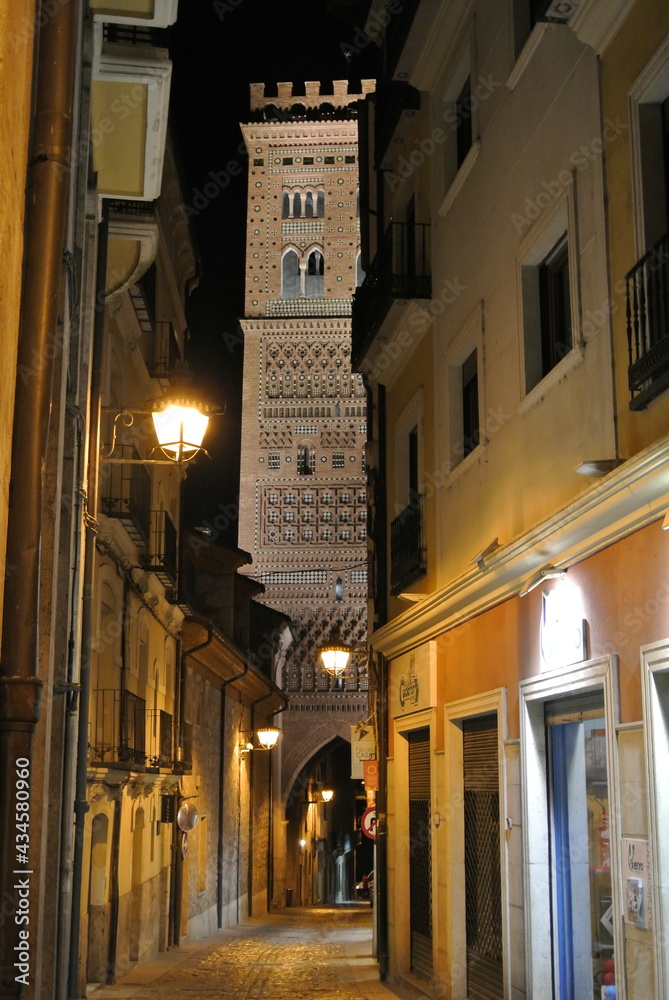 street in the old town Teruel, Spain  