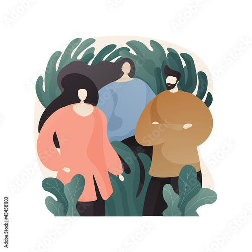 About us abstract concept vector illustration.