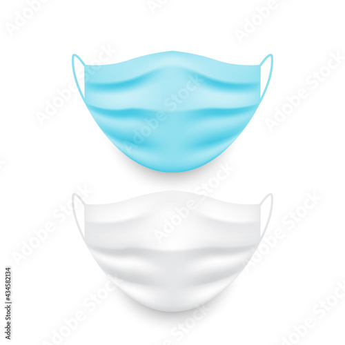Face Mask blue and white