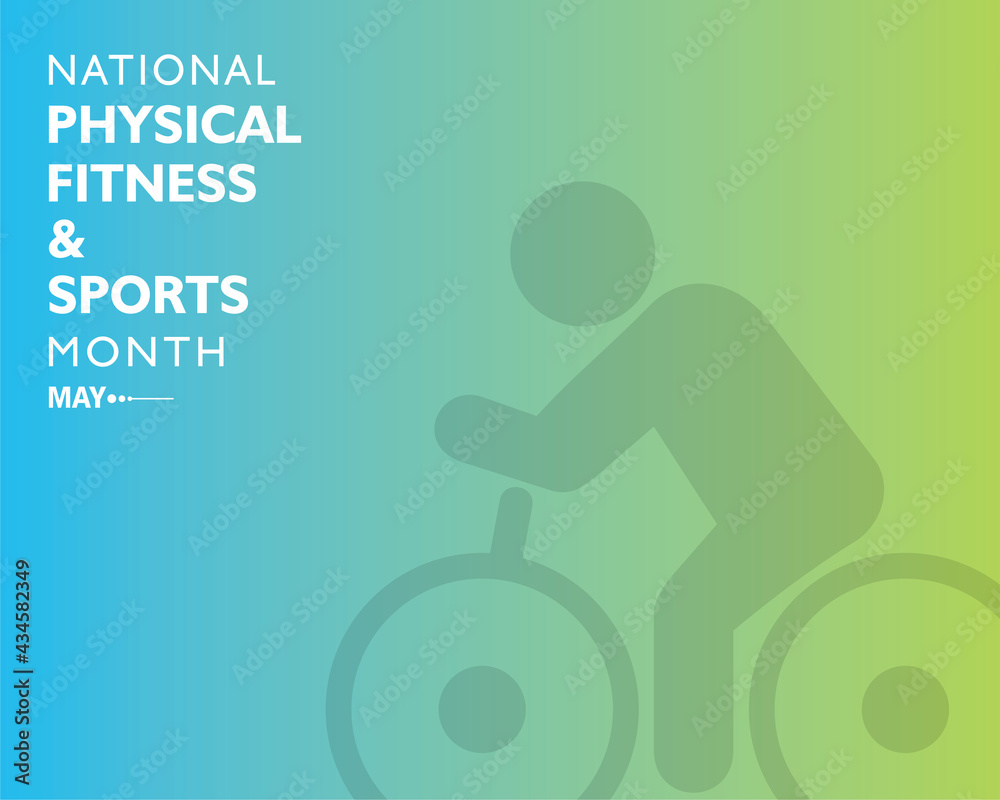 Fototapeta premium National Physical Fitness and Sports Month observed in May to promote healthy lifestyles among people.