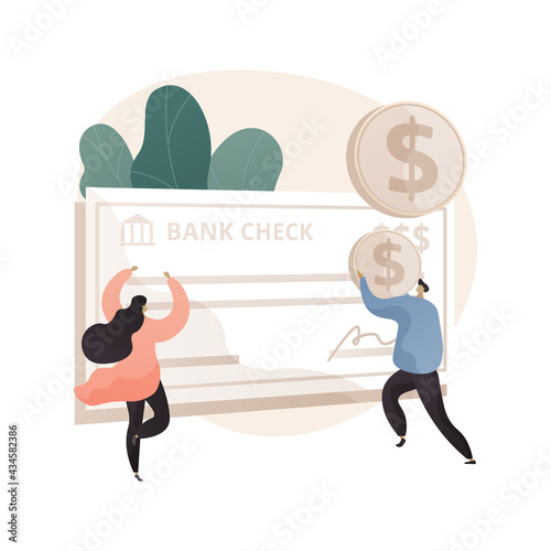 Paycheck abstract concept vector illustration.