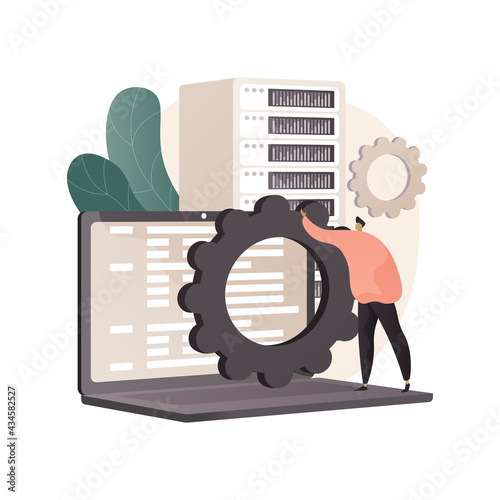 Database abstract concept vector illustration.