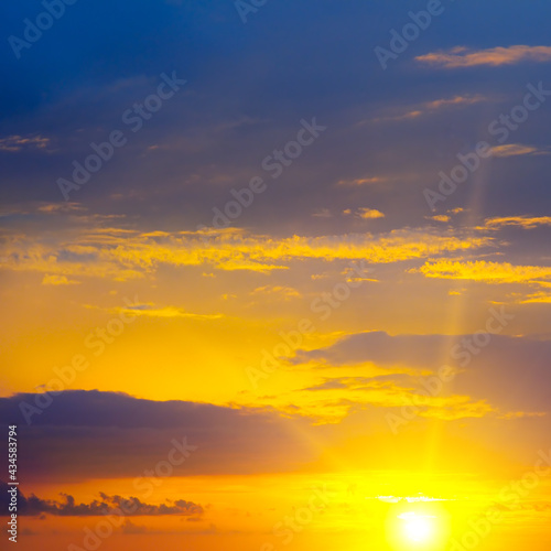 Fototapeta Naklejka Na Ścianę i Meble -  Amazing summer sunrise background. Beautiful sunset .