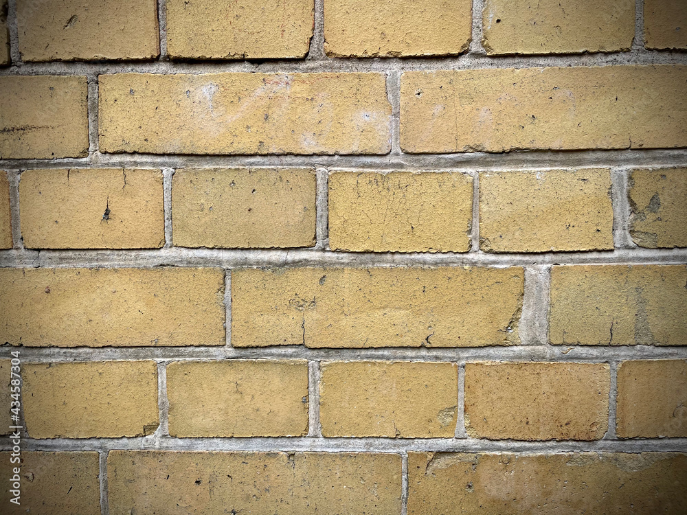 Hintergrund Hauswand gelb hellgelb Fläche Wand Backstein Hintergrund Hauswand gelb hellgelb Fläche Wand Backstein