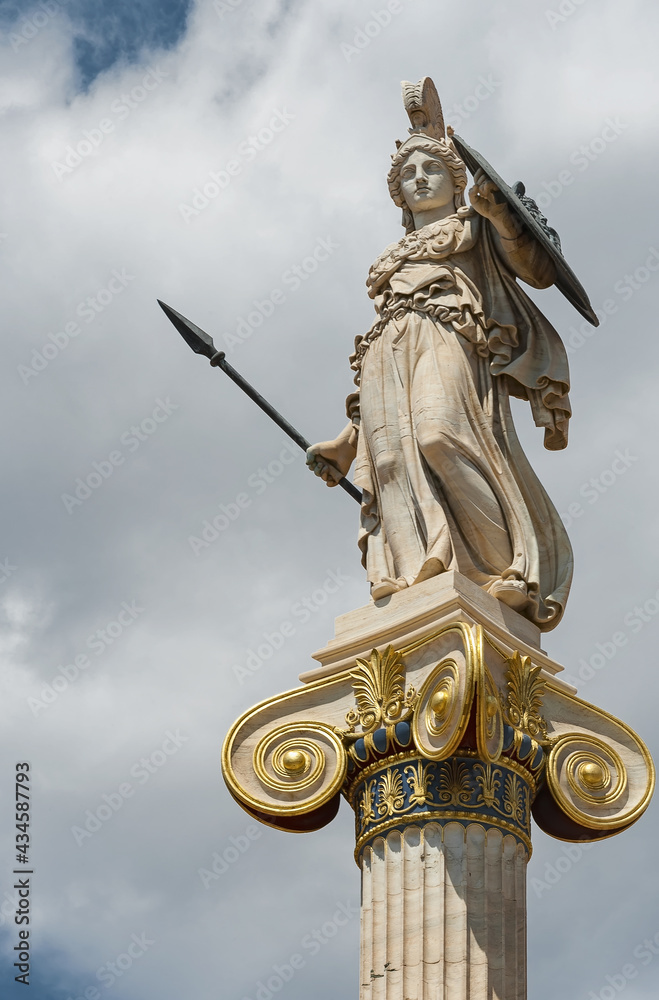 Athena statue in front of Academy of Athens, Greece