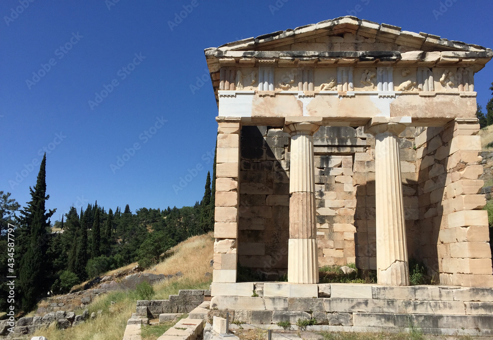 The treasury at Delphi Greece