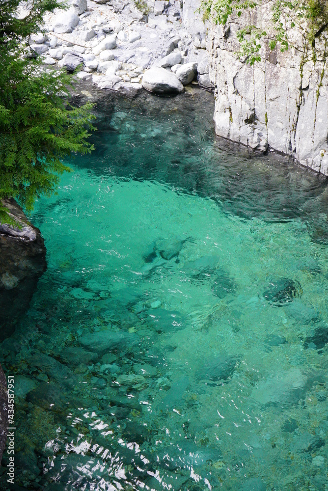 Naklejka premium Japan's best mountain stream landscape