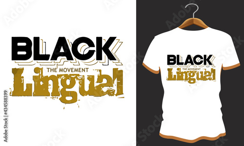 Black the lingual t shirt design