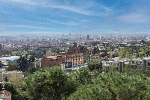 The city of Barcelona from the mountain