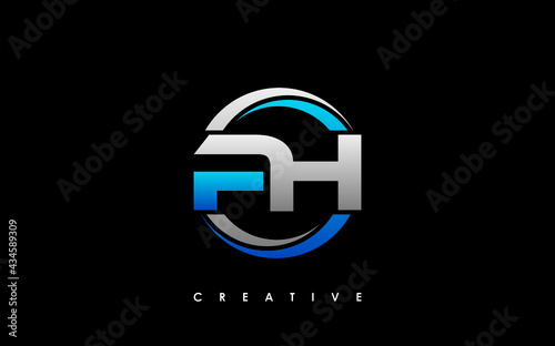 PH Letter Initial Logo Design Template Vector Illustration