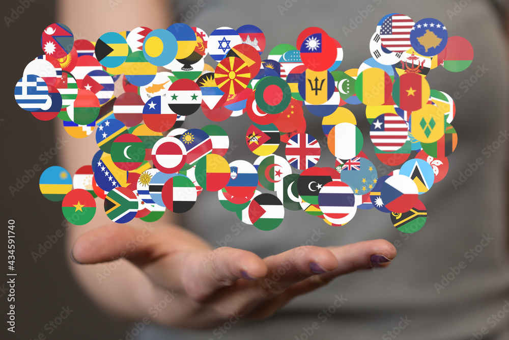 Global communication, international messaging and translation concept Global communication, international messaging and translation concept