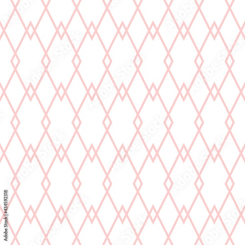 Checkered tile vector pattern or pink and white wallpaper background